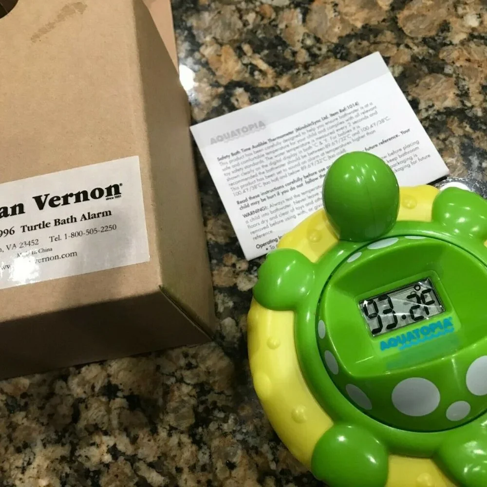 NIB Vintage Lilian vernon Turtle Bath Alarm